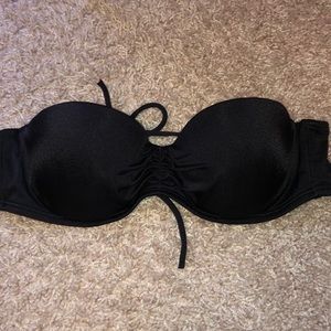 Black strapless Victoria’s Secret bathing suit top